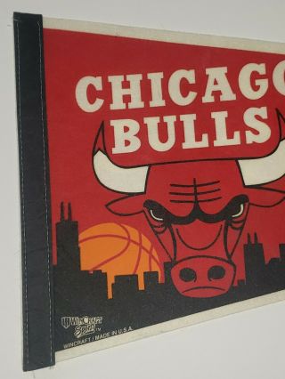 NBA Basketball Chicago Bulls 1998 Finals Full Sz Pennant Repeat 3Peat Champions 2