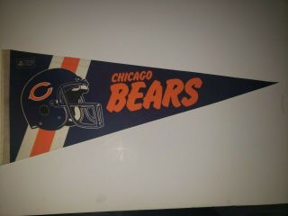 Nfl Football Chicago Bears Full Size Pennant Vintage Jim Mcmahon