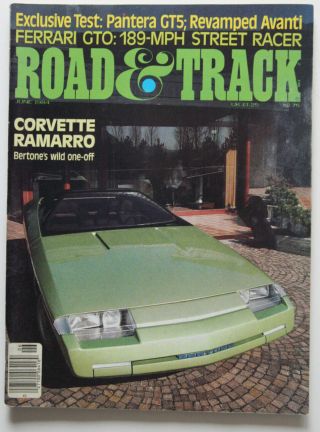 Road And Track June 1984 Corvette Ramarro Pantera Gt5 Avanti Gto - St4005000918