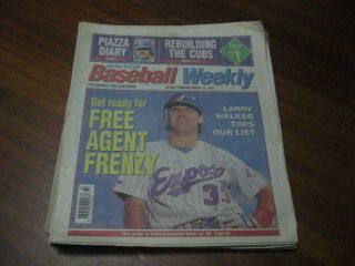 Usa Today Baseball Weekly - March 14,  1995 Larry Walker / Montreal Expos