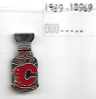 Pin Nhl Stanley Cup: 1989 Calgary Flames,  Color,  Metal,  1 ",  Ace Taiwan