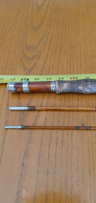 Early Classic Vintage Antique Jack Frost 9 ' 3/1 Bamboo Fly Fishing Rod 2