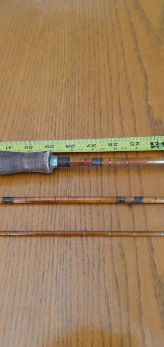 Early Classic Vintage Antique Jack Frost 9 ' 3/1 Bamboo Fly Fishing Rod 3