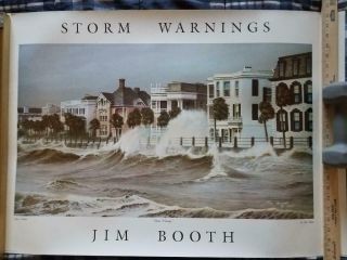 Jim Booth Storm Warnings 1988 Print Never Framed 36 " X 24 "
