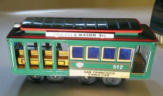 Vintage Powell & Mason St Tin Toy Street Cable Car San Francisco 512 Please Read