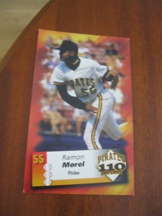 Ramon Morel Pirates Baseball Post Card (early 90 