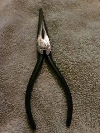 Vintage Utica Usa No.  654 - 6 Needle Nose Pliers W/cutters
