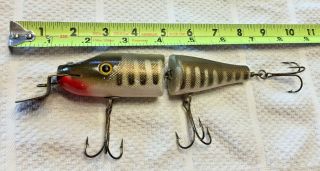 Vintage The Old Wooden Bait Co.  Jointed Leviathan Lure " Giant Gem "