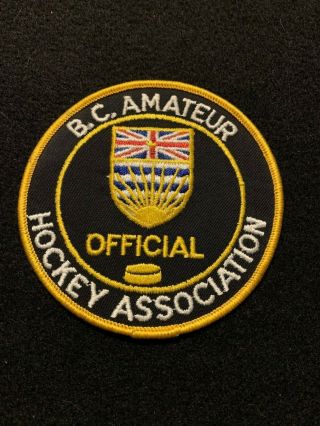 Vintage B.  C.  Amateur Hockey Association Official Patch British Columbia Canada