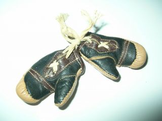 Antique Miniature Leather Boxing Gloves Salesman Sample