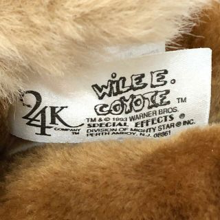 Vintage 24K Mighty Star Wile E.  Coyote 18 