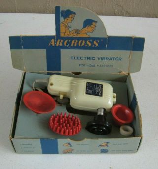 Vintage Abcross Electric Vibrator Massager For Home Messages In Origin Box