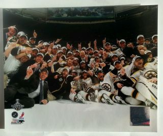 Boston Bruins Stanley Cup Champions 8x10 Photo Ed Hologram