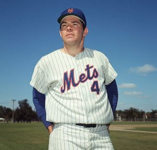 1968 Photo Transparency Ron Swoboda Portrait York Mets