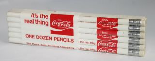 Vintage Coca Cola Wooden Pencils One Dozen (12) Wallace Pencil Company Usa Made