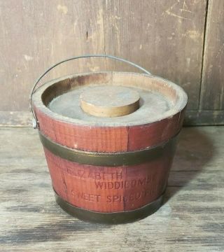Antique Vintage Wood Barrel Keg Bail Handle Widdicombe 