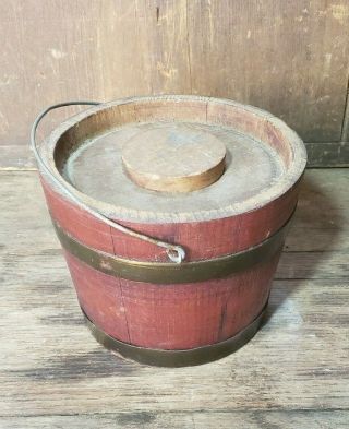 Antique Vintage Wood Barrel Keg Bail Handle Widdicombe ' s Sweet Spiced Figs 3