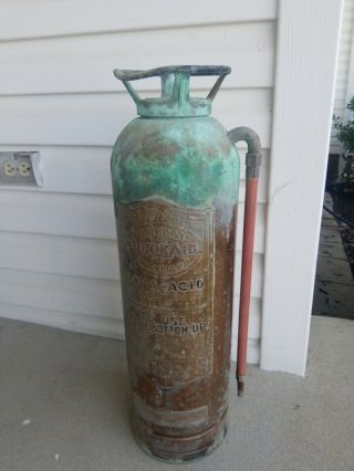 Antique Brass / Copper Fire Extinguisher General Model Quick Aid Ts15 - 24 "