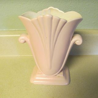 Vintage Red Wing Pottery Pink Tulip Flower Vase 886