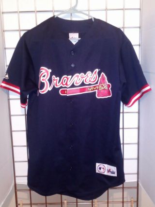 Vintage Atlanta Braves Chipper Jones Majestic Baseball Jersey 10