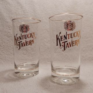 Two Vintage 5 1/4 " Tall Kentucky Tavern Glasses