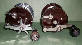 Two Vintage Abbey & Imbrie Conventional Reels - Silver King & Sea Bright.  U.  S.  A.