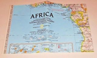 National Geographic Wall Map 1990 Africa Large Colorful Ng Bonus