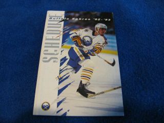 Buffalo Sabres 1992/93 Nhl Hockey Pocket Schedule - Marine Midland Bank