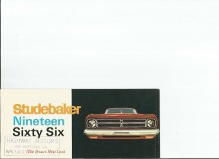 1966 Studebaker Cruiser,  Daytona,  Commander,  And Wagonaire Dealer Sales