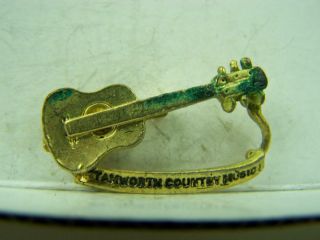 Vintage Tamworth Country Music Festival Guitar Pin Back Badge 1082