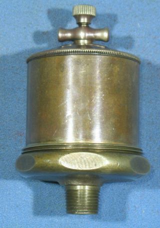 Antique Lunkenheimer Hit & Miss Brass Screw Feed Marine Grease Cup Jewel No.  2