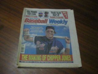 Usa Today Baseball Weekly - July 30,  1996 Chipper Jones Atlanta Braves