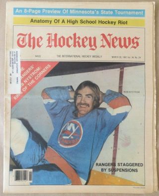 Bob Nystrom - York Islanders - The Hockey News - March 20,  1981
