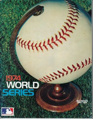 1974 World Series Program Oakland Athletics Vs Los Angeles Dodgers