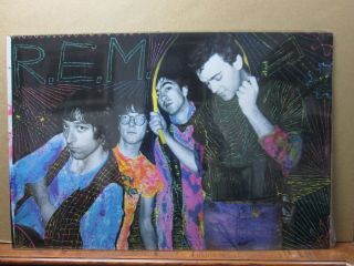 Vintage Poster R.  E.  M.  Rem Rock Band 1985 Inv G2941