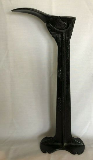 Antique Jersey Cast Iron Shoe Last Cobbler Boot And Anvil Repair Stand Tool