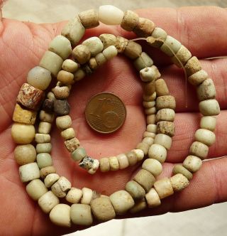 50cm Perles Verre Ancien Afrique Collier Mali Antique African Glass Trade Beads