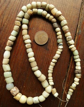 50cm Perles Verre Ancien Afrique Collier Mali Antique African Glass Trade Beads 3