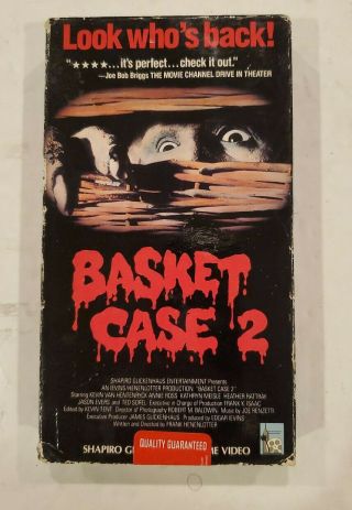 Basket Case 2 Vhs Movie Video Ex Rental Vintage Cult Horror 1990 Blood Gore Film