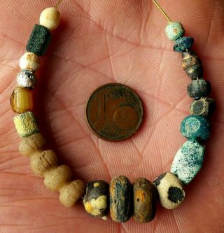 Perle Islamique Verre Ancien Afrique Mali Antique Islamic Roman Eye Glass Bead 8