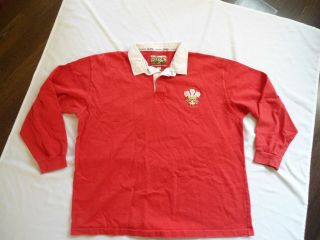 Vintage Wales Cotton Traders Rugby Jersey Shirt 3xl