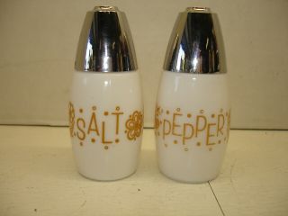 Vintage Corelle Butterfly Gold Salt & Pepper Set.  Gemco