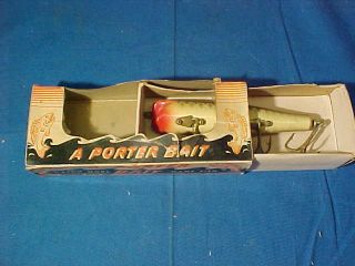 Mib Vintage Porter Bait Co Top Spin Fishing Lure 5 "
