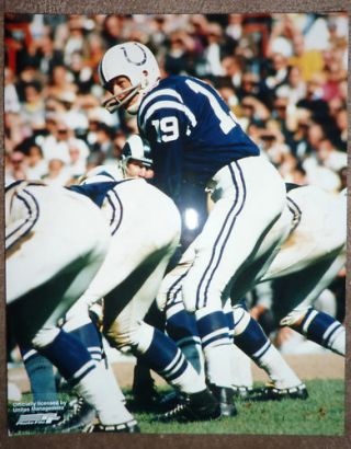 Johnny Unitas Photo Baltimore Colts Nfl Hof