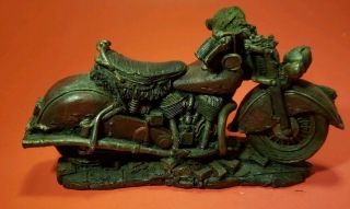 Motorcycle Figurine 7in Long 4in Tall
