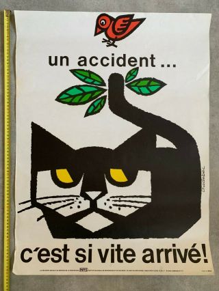 Accident By Chadebec Safety Vintage Poster / Sécurité Inrs
