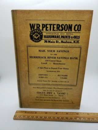 Antique 1927 Hampshire Areas Phone Book Yellow & White Pages