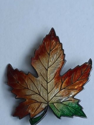 Charles Horner Vintage Canadian,  Maple Leaf Sterling Silver Brooch