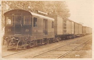 Frederick Maryland Frederick Railroad Train Real Photo Vintage Postcard Aa21677