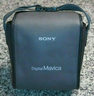 Vtg Oem Sony Mavica Floppy Disc Camera Gray Carry Case Bag Cleaned
